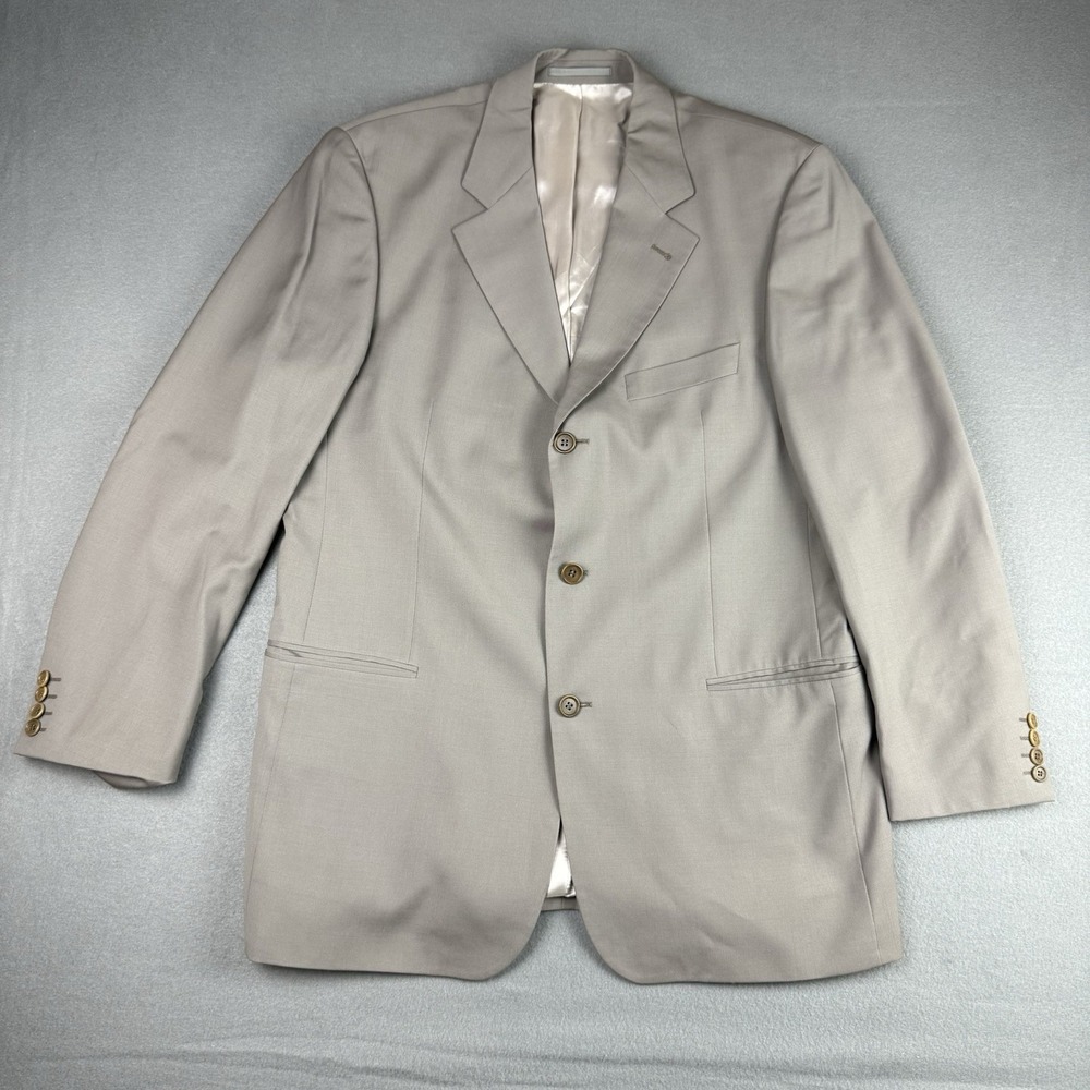 BOSS Hugo Boss Einstein/Omega Blazer Men 44L Tan Virgin Wool Sports Jacket‎ Coat